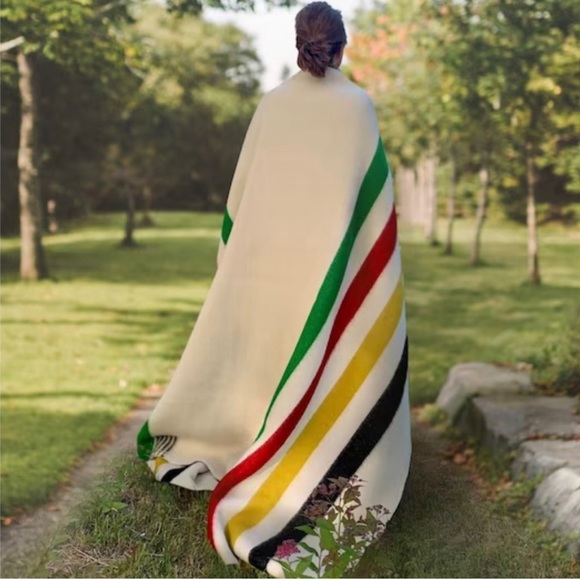 Hudsons Bedding Vtg Hudson Bay 4point Wool Blanket 9x70 Inches